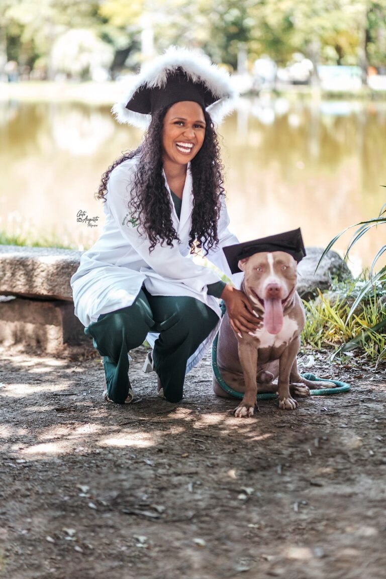 foto de formatura com pet cachorro